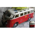 25 Oz. Antique Model 2 Tone Volkswagen Bus (13.5"x5"x7")